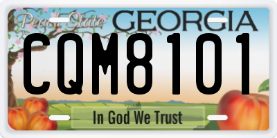 GA license plate CQM8101