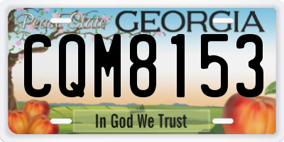 GA license plate CQM8153