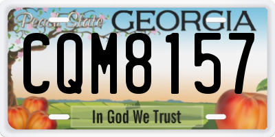 GA license plate CQM8157