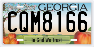GA license plate CQM8166