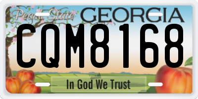 GA license plate CQM8168