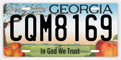 GA license plate CQM8169
