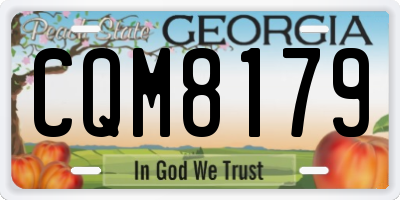 GA license plate CQM8179