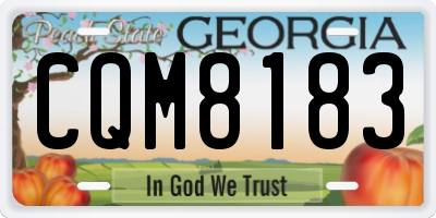 GA license plate CQM8183
