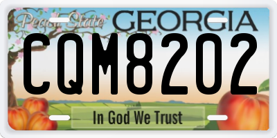 GA license plate CQM8202