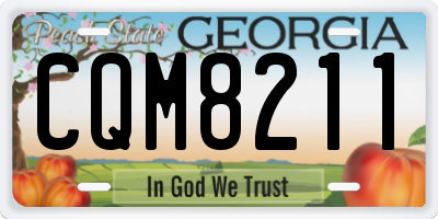 GA license plate CQM8211