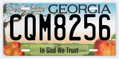 GA license plate CQM8256