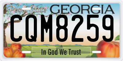 GA license plate CQM8259
