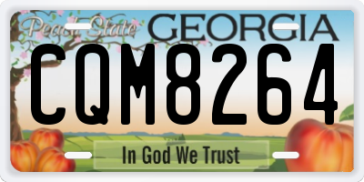 GA license plate CQM8264