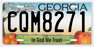 GA license plate CQM8271
