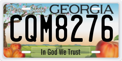 GA license plate CQM8276