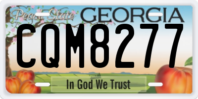 GA license plate CQM8277