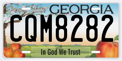 GA license plate CQM8282