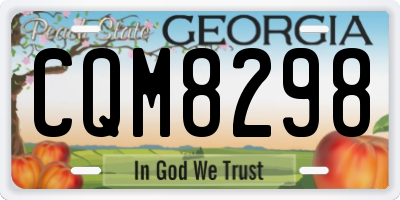 GA license plate CQM8298