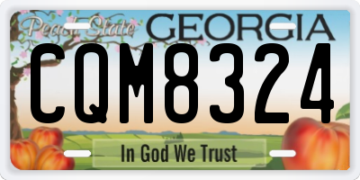 GA license plate CQM8324