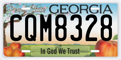 GA license plate CQM8328
