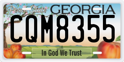 GA license plate CQM8355