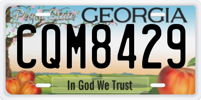 GA license plate CQM8429