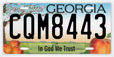 GA license plate CQM8443