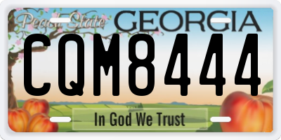 GA license plate CQM8444