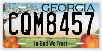 GA license plate CQM8457