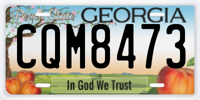 GA license plate CQM8473