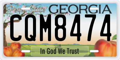 GA license plate CQM8474