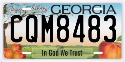 GA license plate CQM8483