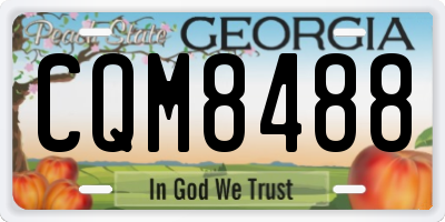 GA license plate CQM8488