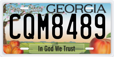 GA license plate CQM8489