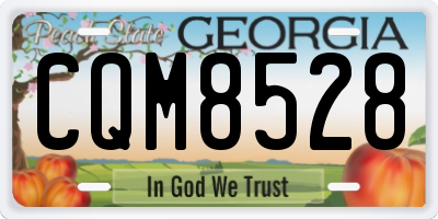 GA license plate CQM8528