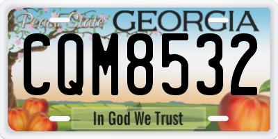GA license plate CQM8532