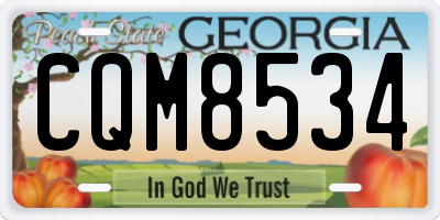 GA license plate CQM8534