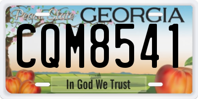 GA license plate CQM8541
