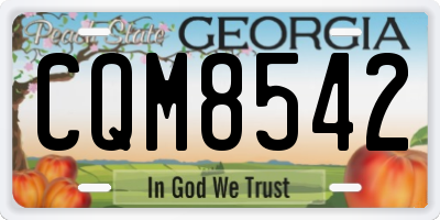 GA license plate CQM8542