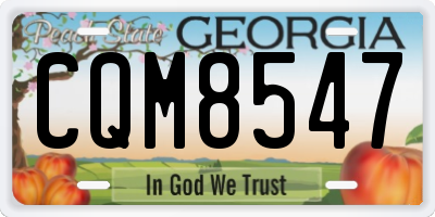 GA license plate CQM8547
