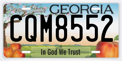 GA license plate CQM8552