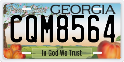GA license plate CQM8564