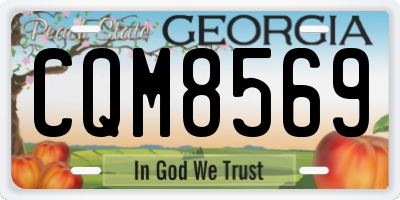 GA license plate CQM8569