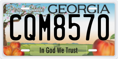 GA license plate CQM8570
