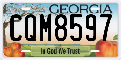 GA license plate CQM8597
