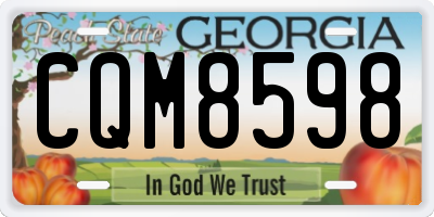 GA license plate CQM8598