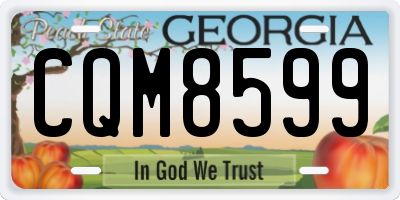 GA license plate CQM8599
