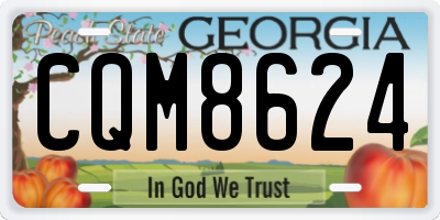 GA license plate CQM8624