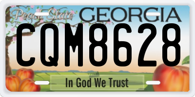 GA license plate CQM8628