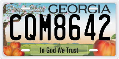 GA license plate CQM8642