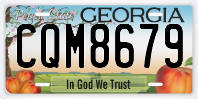 GA license plate CQM8679