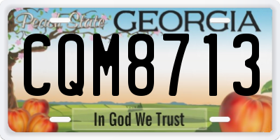 GA license plate CQM8713