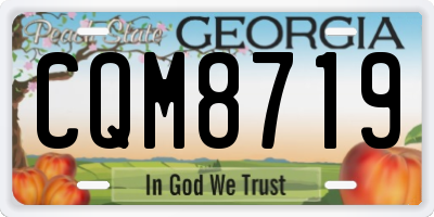 GA license plate CQM8719