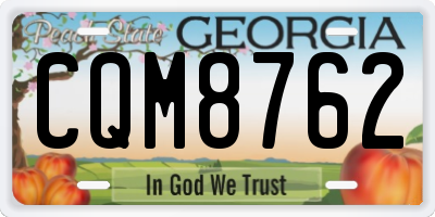 GA license plate CQM8762